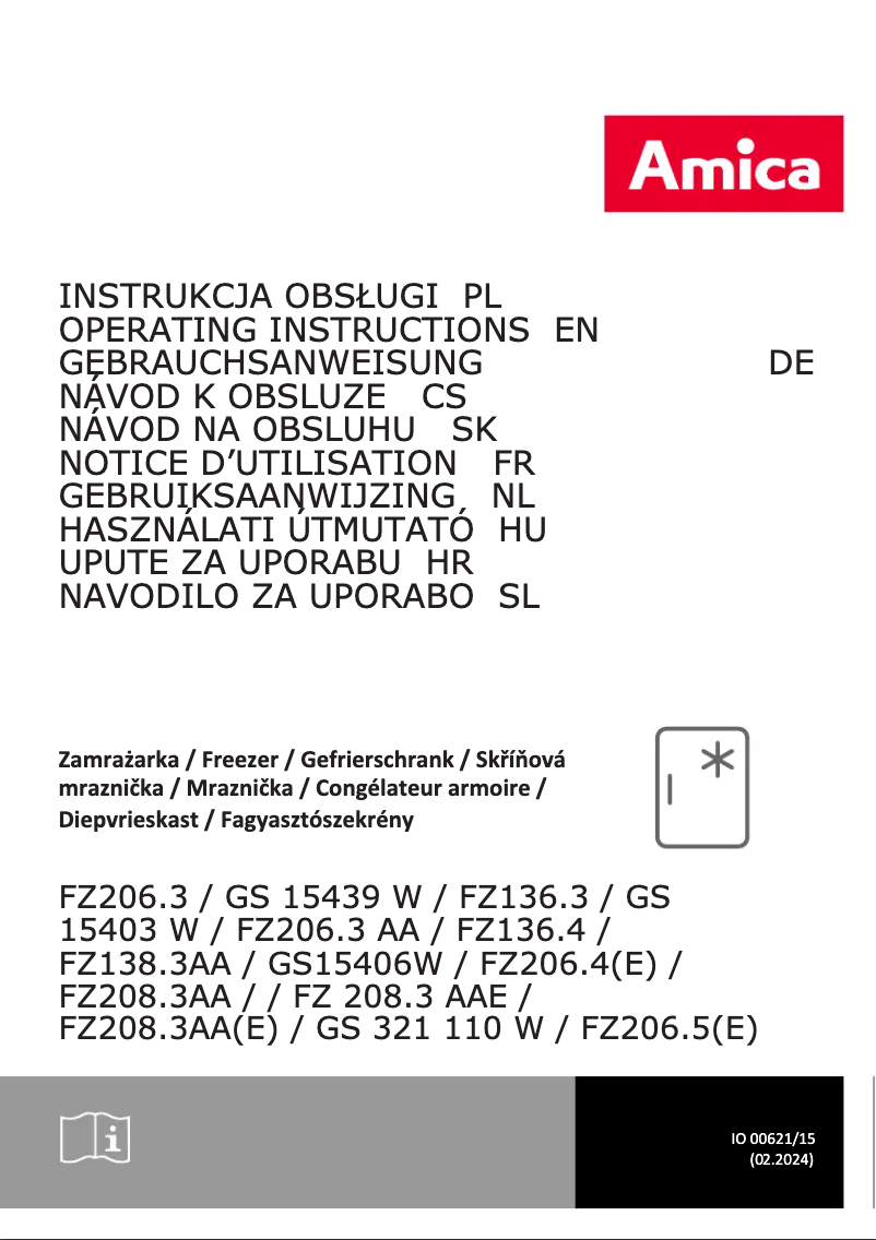 Page n°1 - Manuel utilisateur Amica FZ136.4