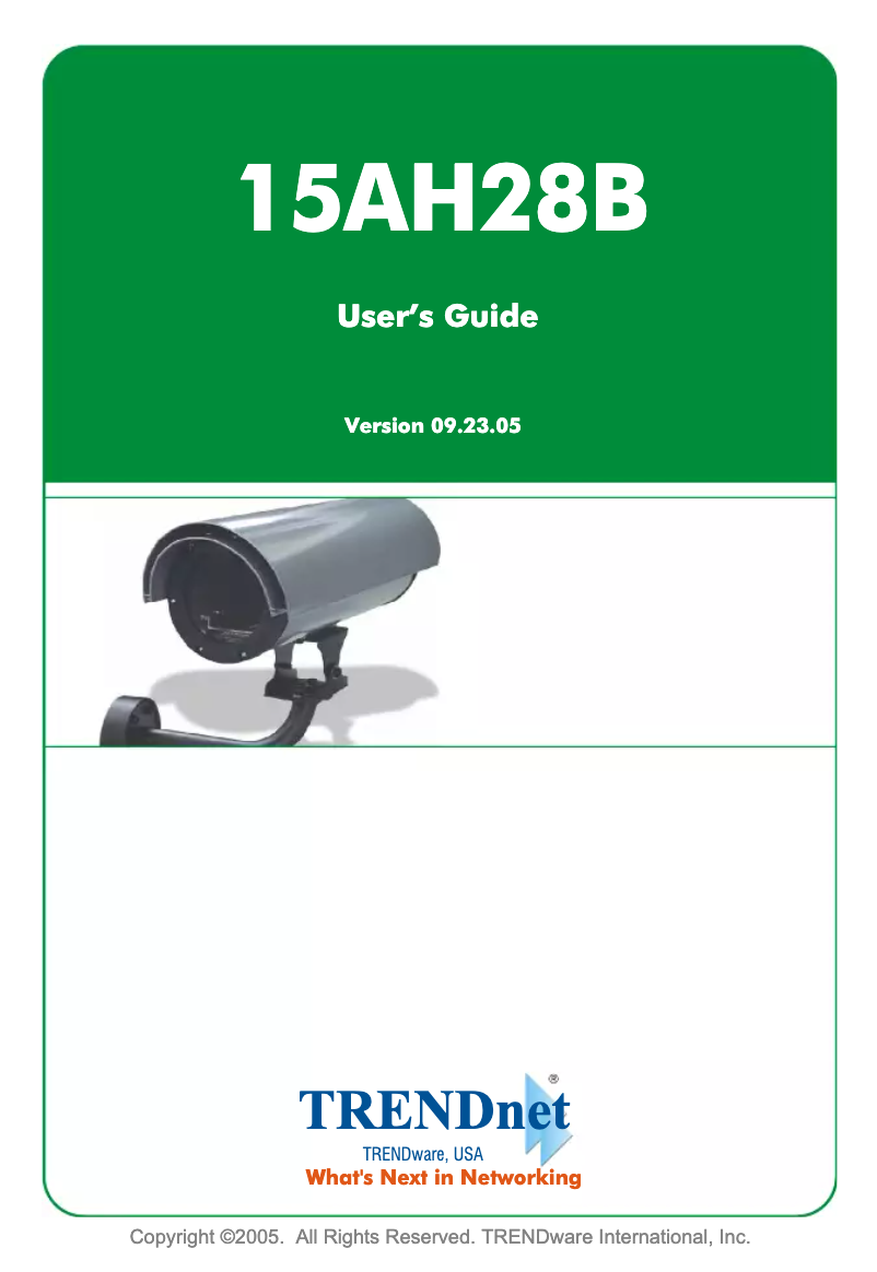 Page 1 of the manual User Manual TRENDnet 15-AH28B
