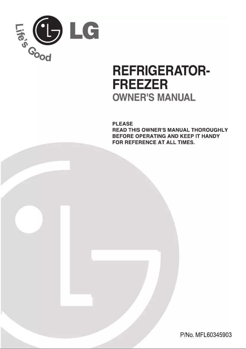 Page 1 de la notice Manuel utilisateur LG GR-V212SL2