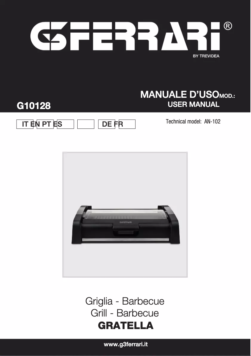 Page n°1 - Manuel utilisateur G3 Ferrari Gratella G10128