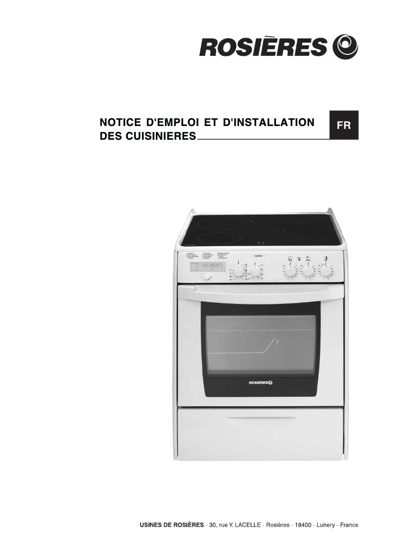 Page 1 de la notice Manuel utilisateur Rosieres RCV 6498 RB