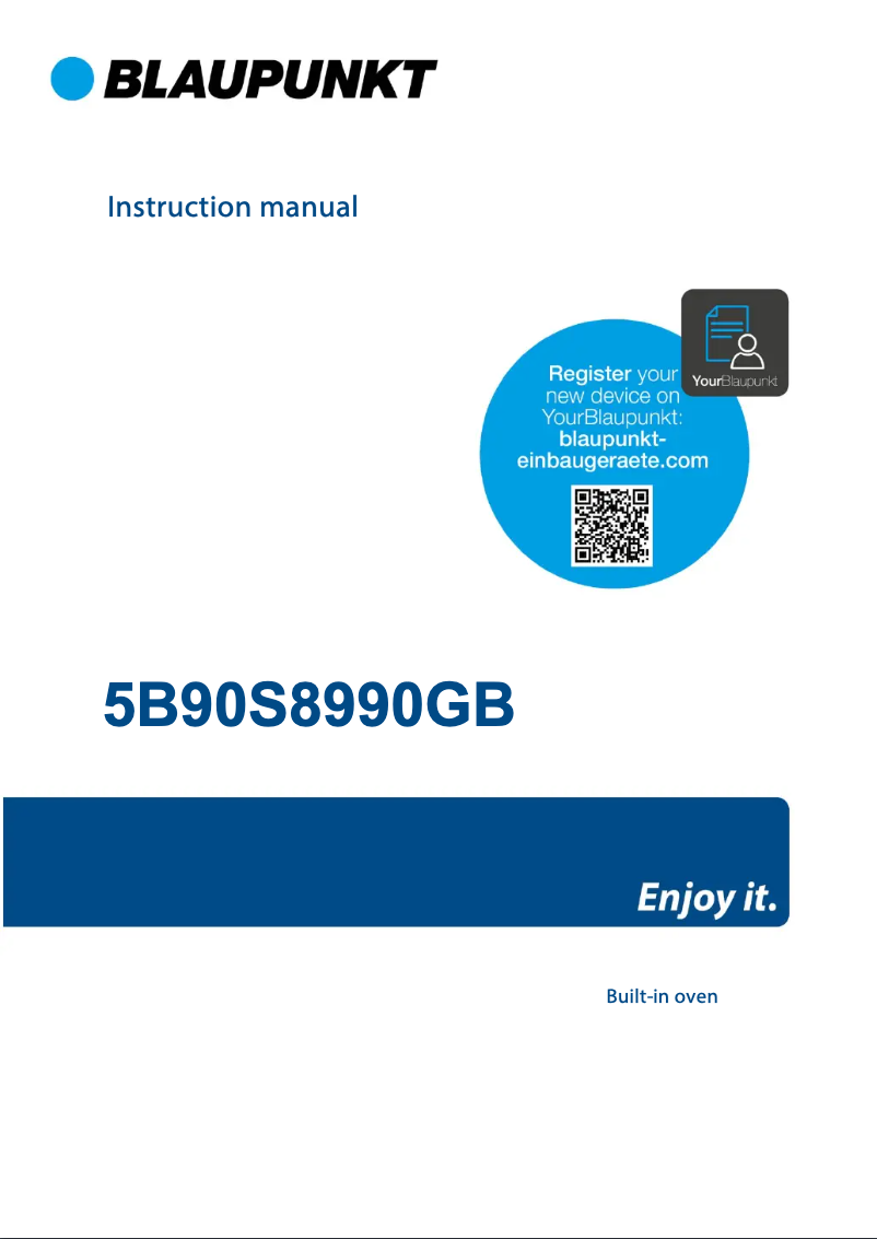 Page 1 of the manual User Manual Blaupunkt 5B90S8990GB
