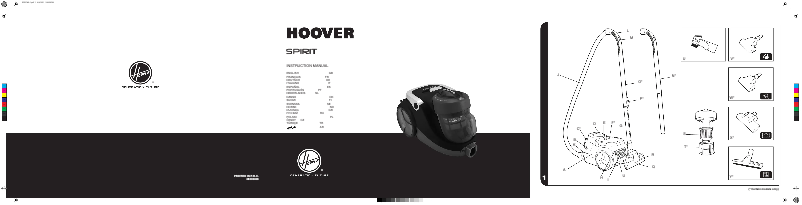 Página 1 del manual Manual de usuario Hoover Spirit TSP 2001