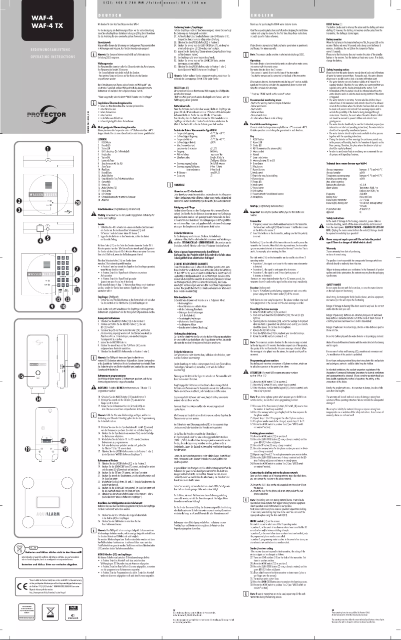 Page 1 de la notice Manuel utilisateur Protector WAF-4