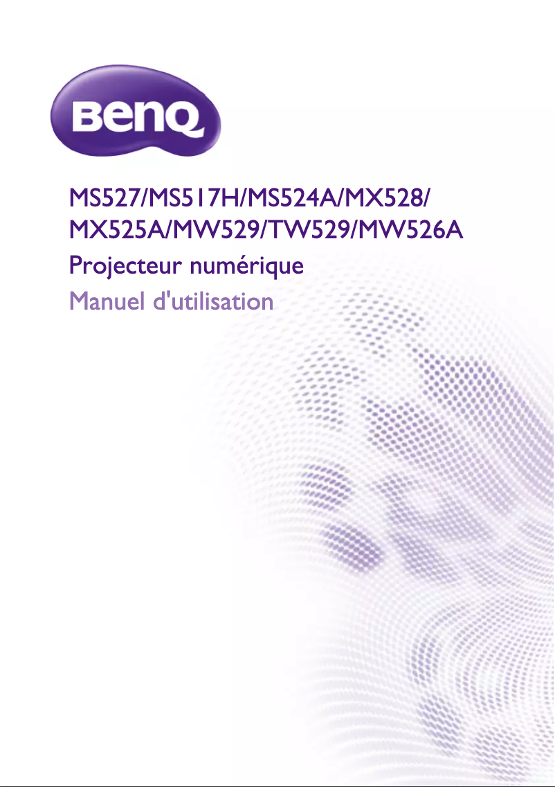 Page n°1 - Manuel utilisateur BenQ MW529