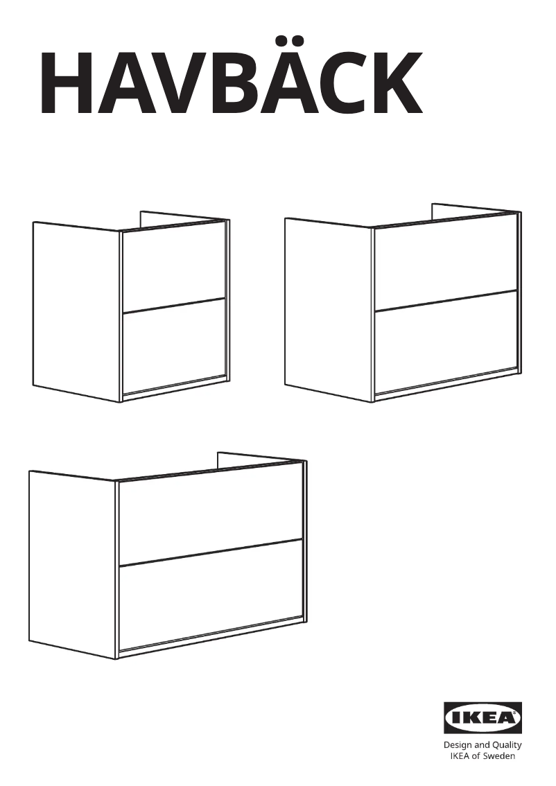Image de la première page du manuel de l'appareil HAVBÄCK 405.350.24