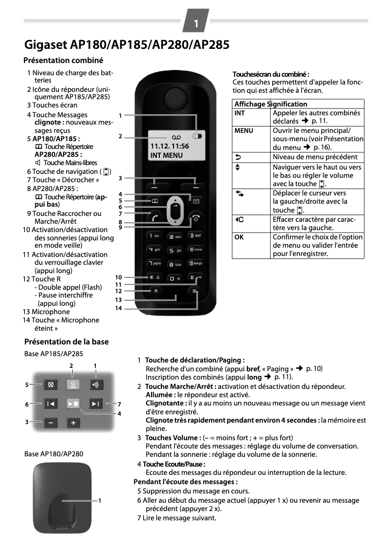 Página 1 del manual Manual de usuario Siemens Gigaset AP285