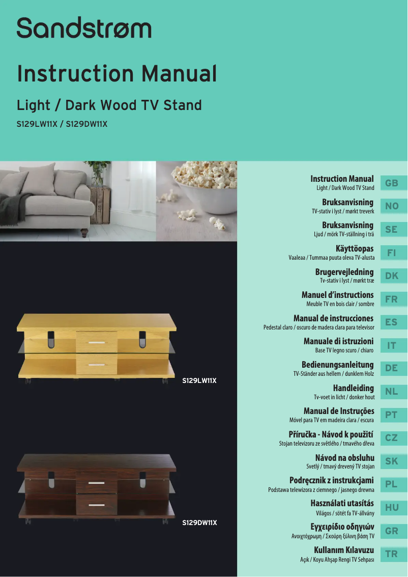 Page 1 de la notice Manuel utilisateur Sandstrøm S129LW11X