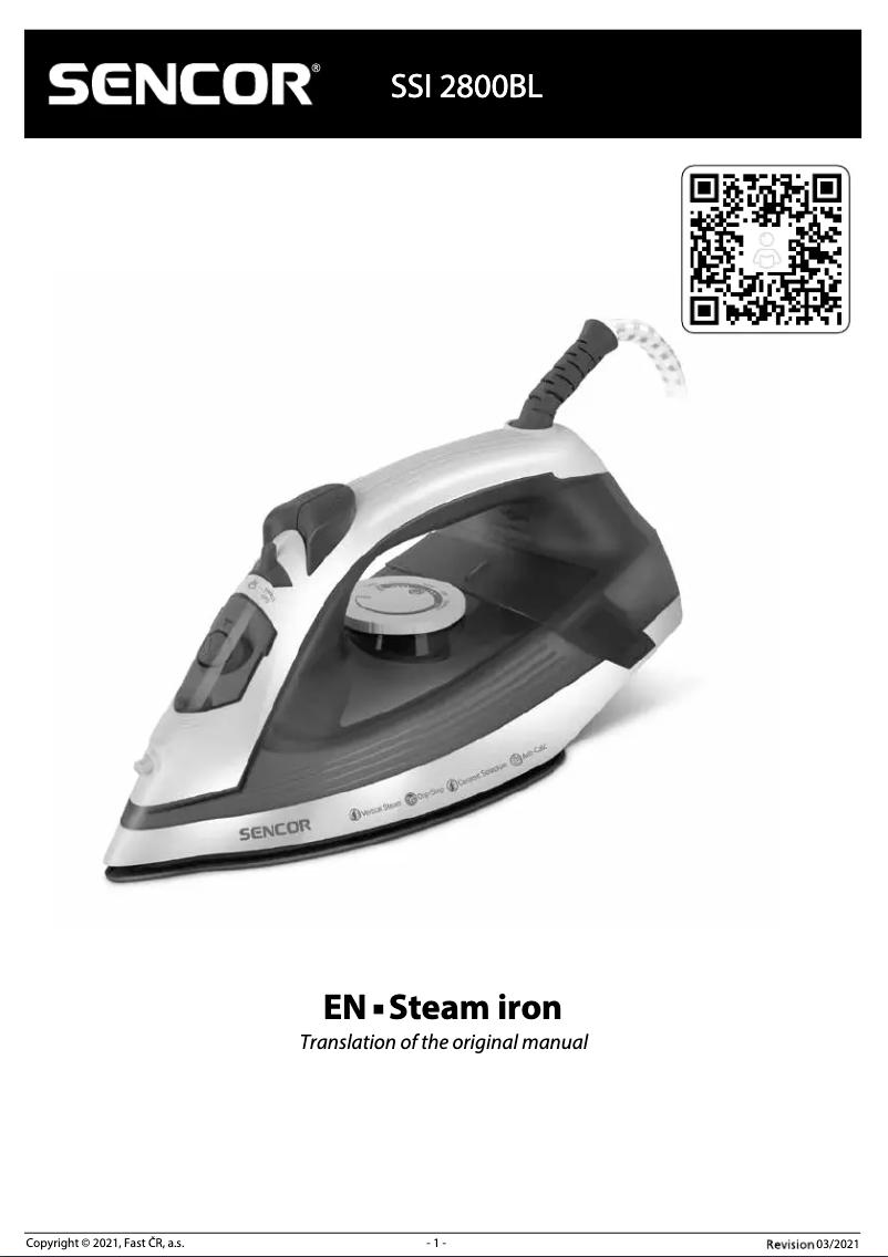 Image de la première page du manuel de l'appareil SSI 2800BL