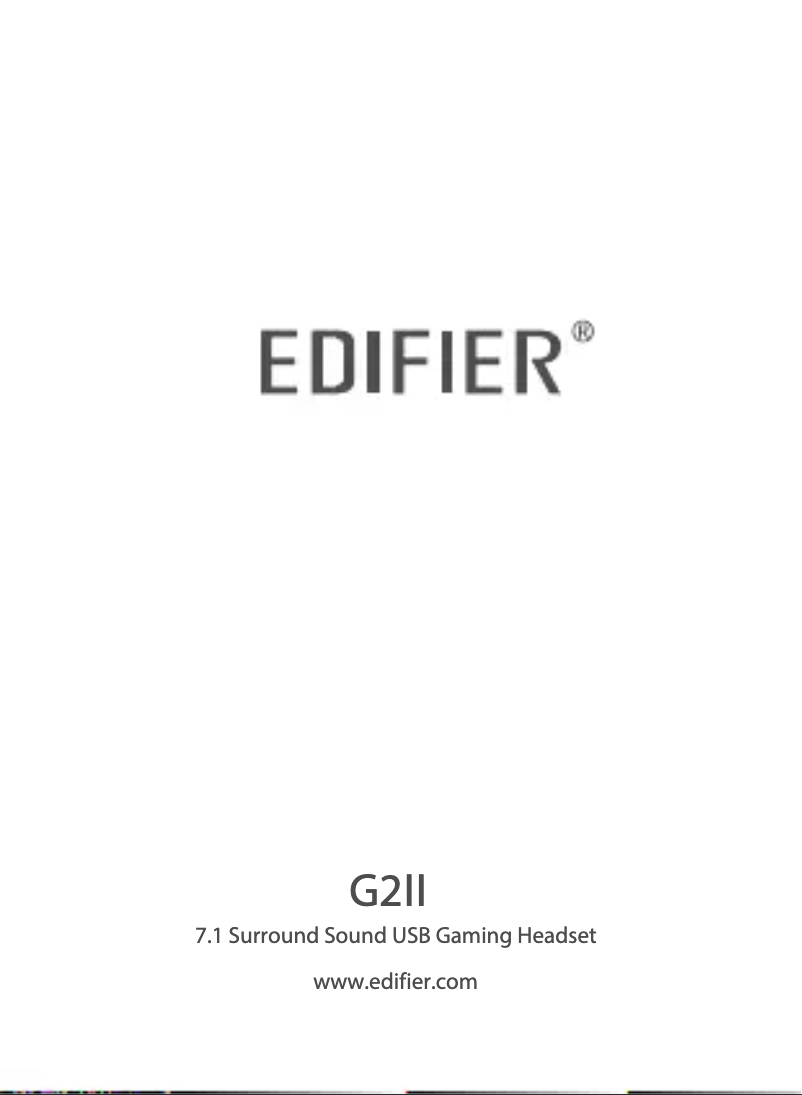 Page n°1 - Manuel utilisateur Edifier G2 II