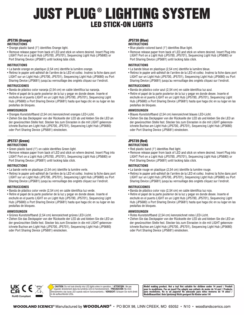 Página 1 del manual Manual de usuario Woodland Scenics JP5740