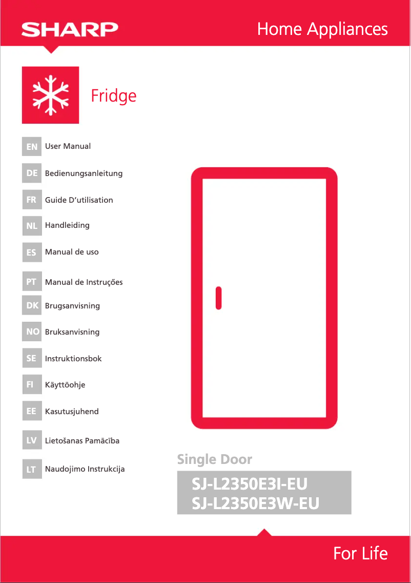 Page n°1 - Manuel utilisateur Sharp SJ-L2350E3W