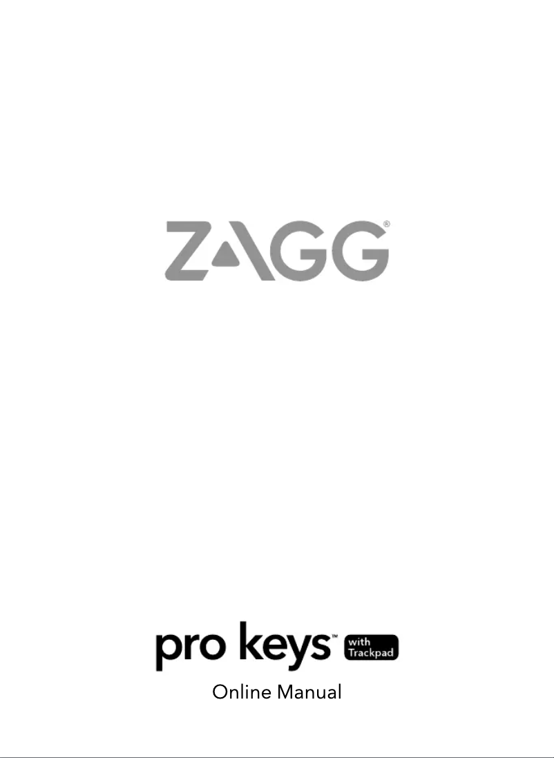 Página 1 del manual Manual de usuario Zagg Pro Keys with Trackpad
