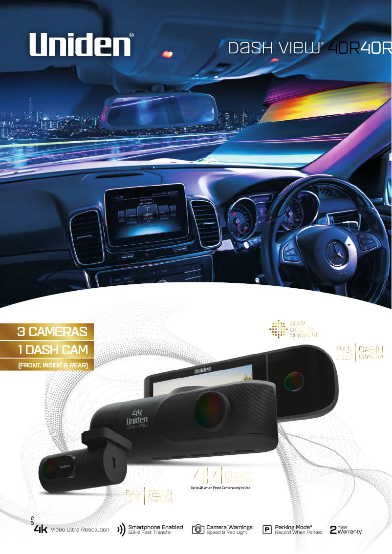 Page n°1 - Brochure Uniden Dash View 40R