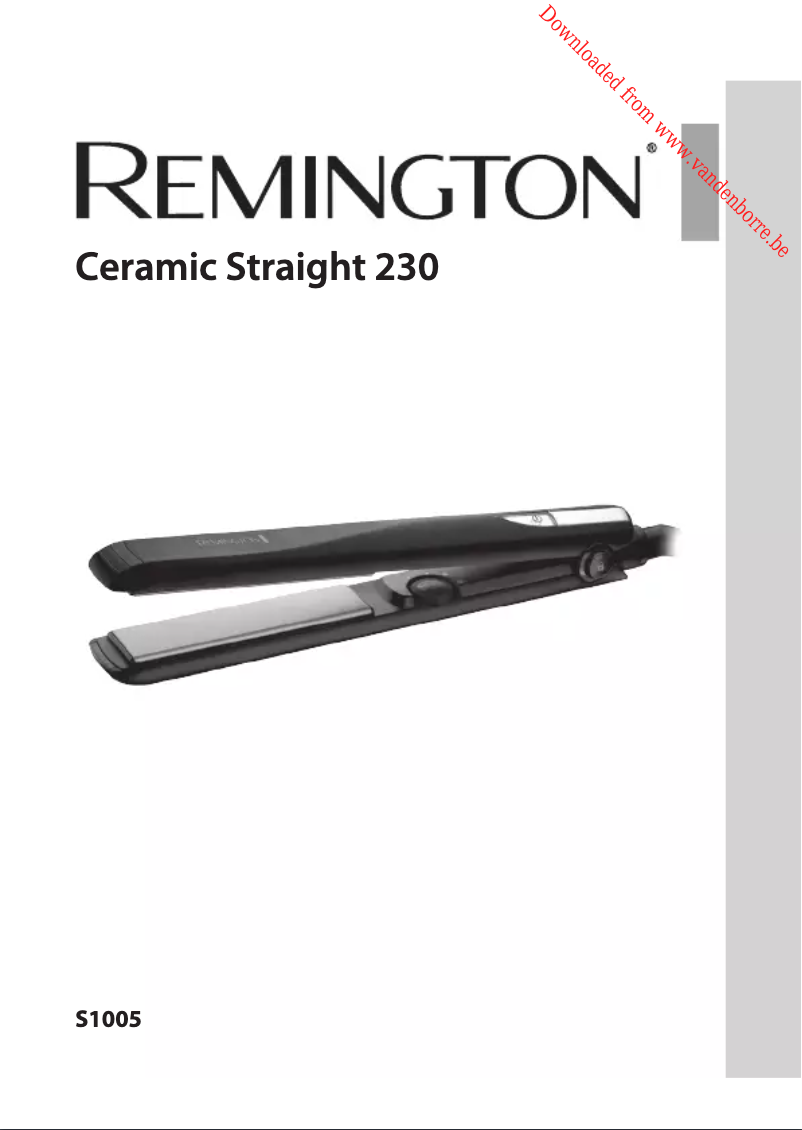 Page 1 de la notice Manuel utilisateur Remington S1005
