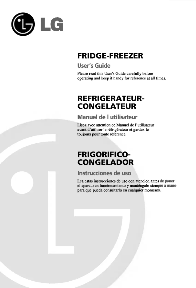 Page 1 de la notice Manuel utilisateur LG GR-409GTP