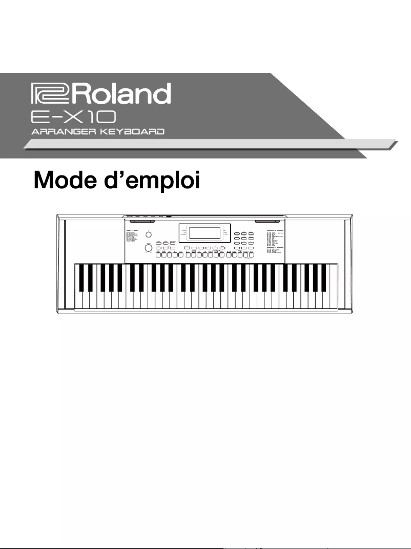 Page n°1 - Manuel utilisateur Roland E-X10