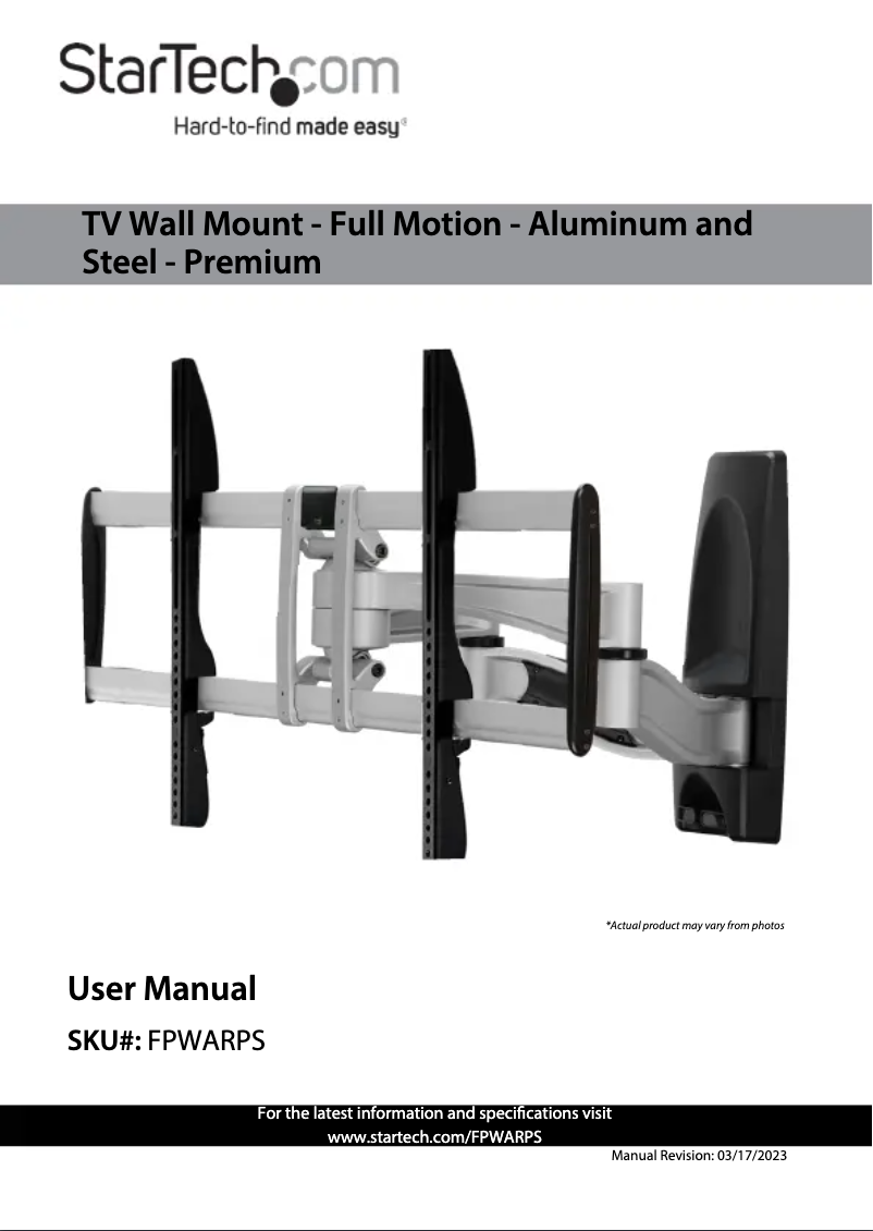 Page n°1 - Manuel utilisateur StarTech.com FPWARPS
