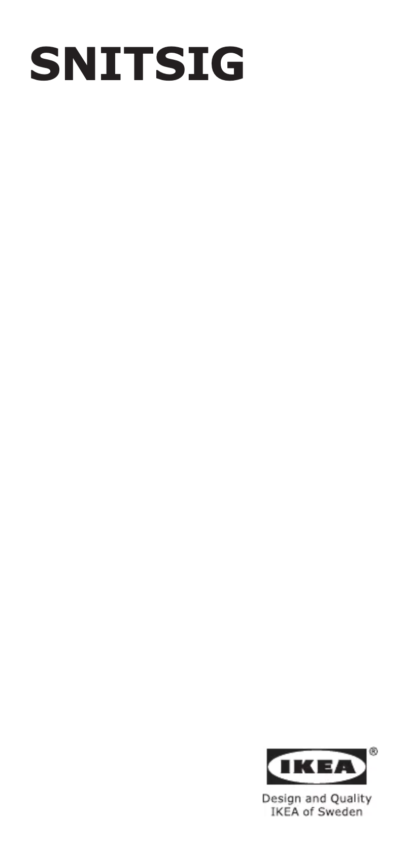 Image de la première page du manuel de l'appareil SNITSIG