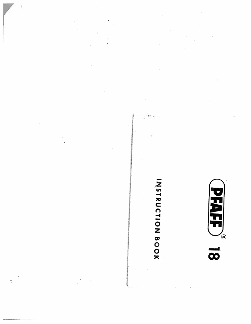 Page 1 de la notice Manuel utilisateur Pfaff 18