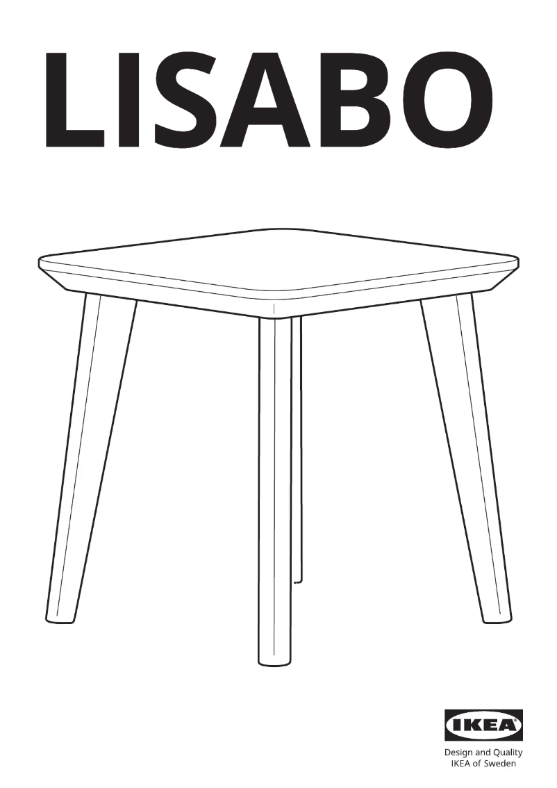 Page 1 de la notice Manuel utilisateur Ikea LISABO 405.468.38