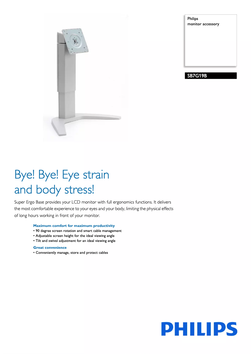 Image de la première page du manuel de l'appareil SB7G19B