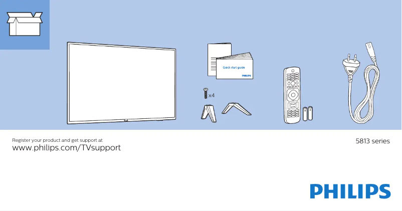 Page 1 de la notice Guide de démarrage rapide Philips 32PHT5813