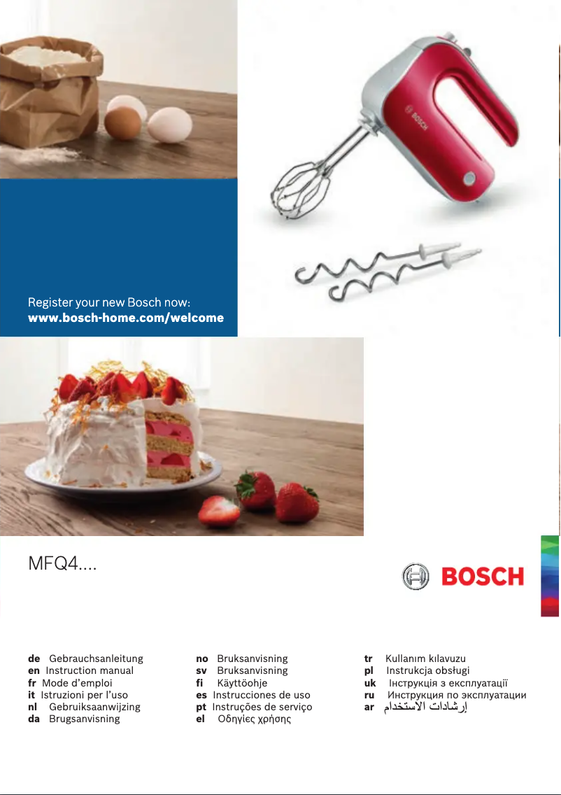 Page n°1 - Manuel utilisateur Bosch MFQ4030L