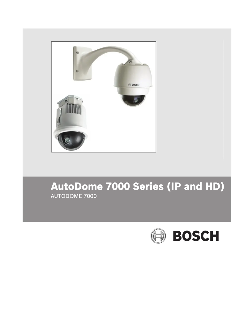 Page n°1 - Manuel utilisateur Bosch AutoDome VG5-7230