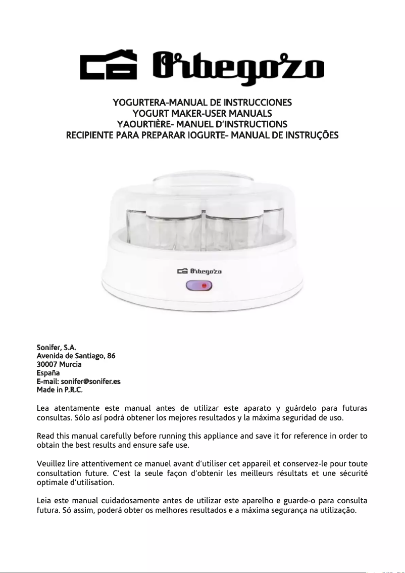 Image de la première page du manuel de l'appareil YU 2350