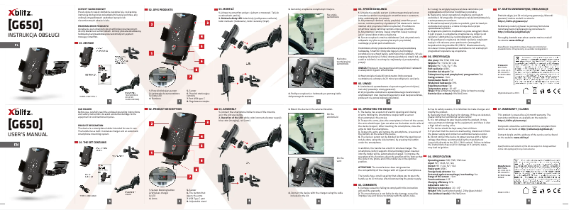 Page n°1 - Manuel utilisateur Xblitz G650