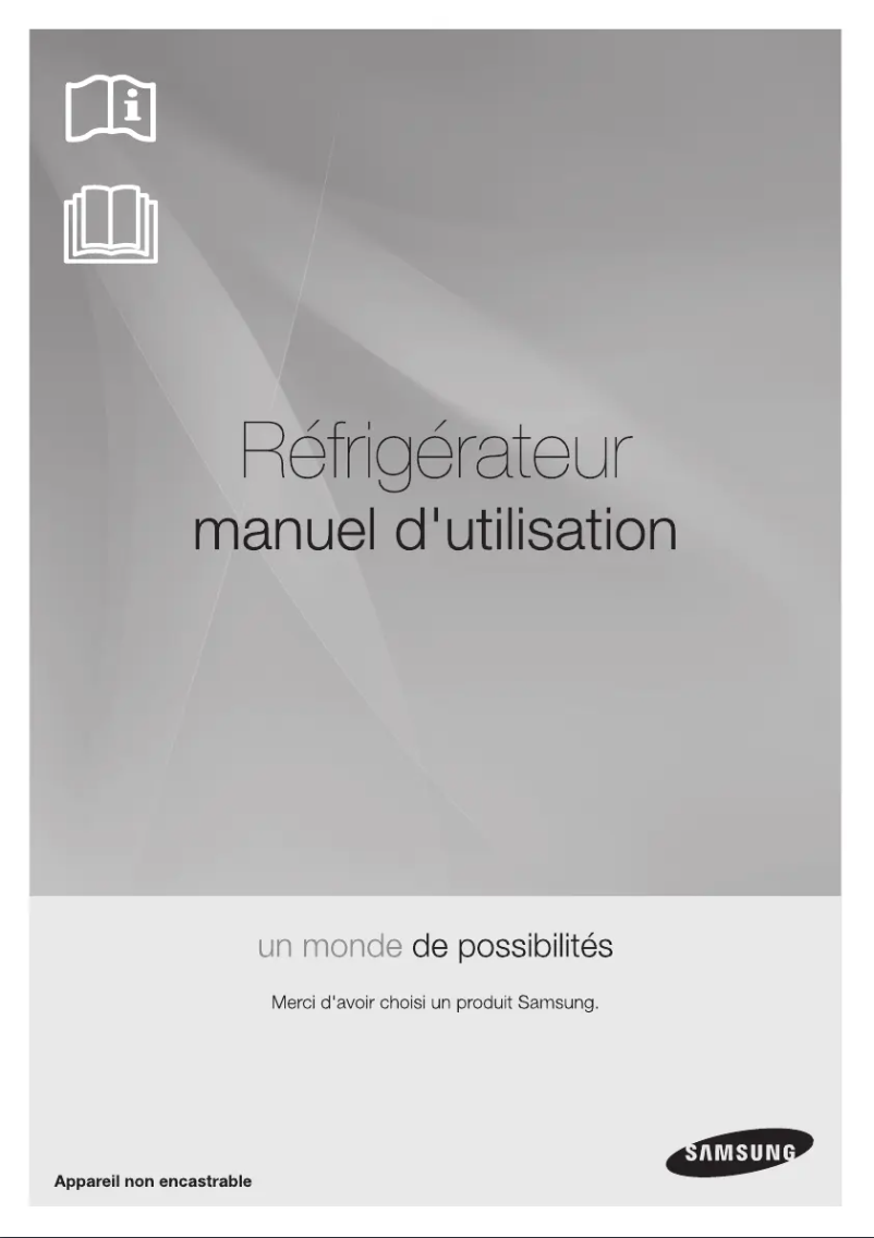 Page 1 de la notice Manuel utilisateur Samsung RT53H6630SL