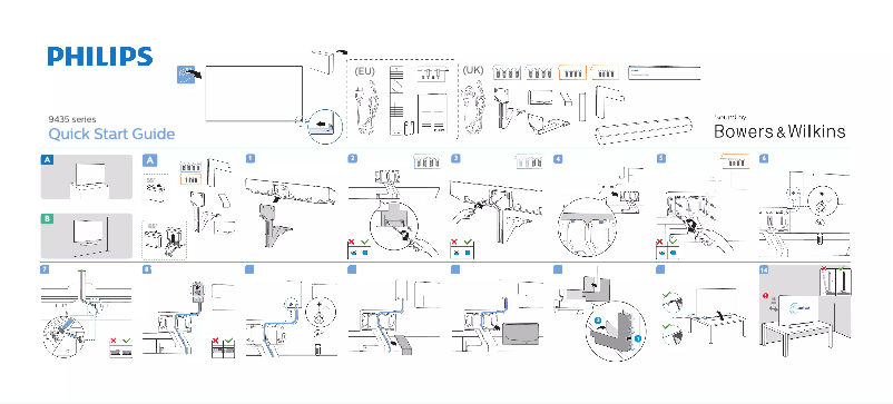 Page 1 de la notice Guide de démarrage rapide Philips 65PUS9435