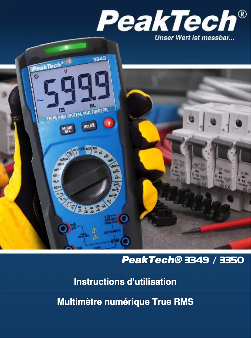 Page 1 de la notice Manuel utilisateur PeakTech 3350