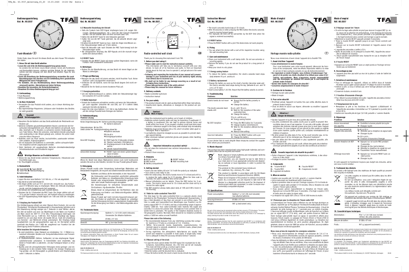 Page 1 de la notice Manuel utilisateur TFA 60.3537