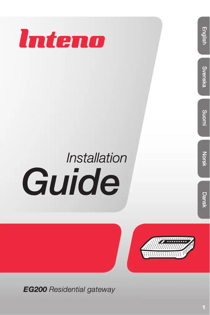 Image de la première page du manuel de l'appareil EG200