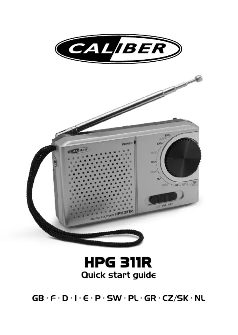Page n°1 - Manuel utilisateur Caliber HPG311R