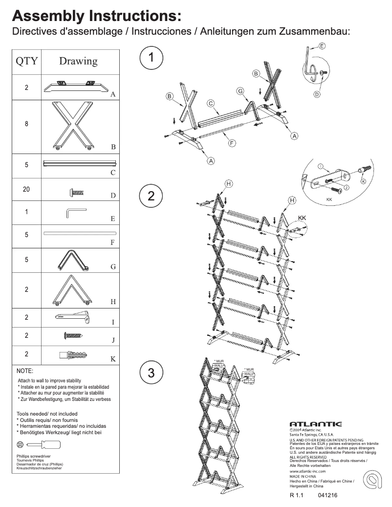 Page 1 de la notice Manuel utilisateur Atlantic Mitsu