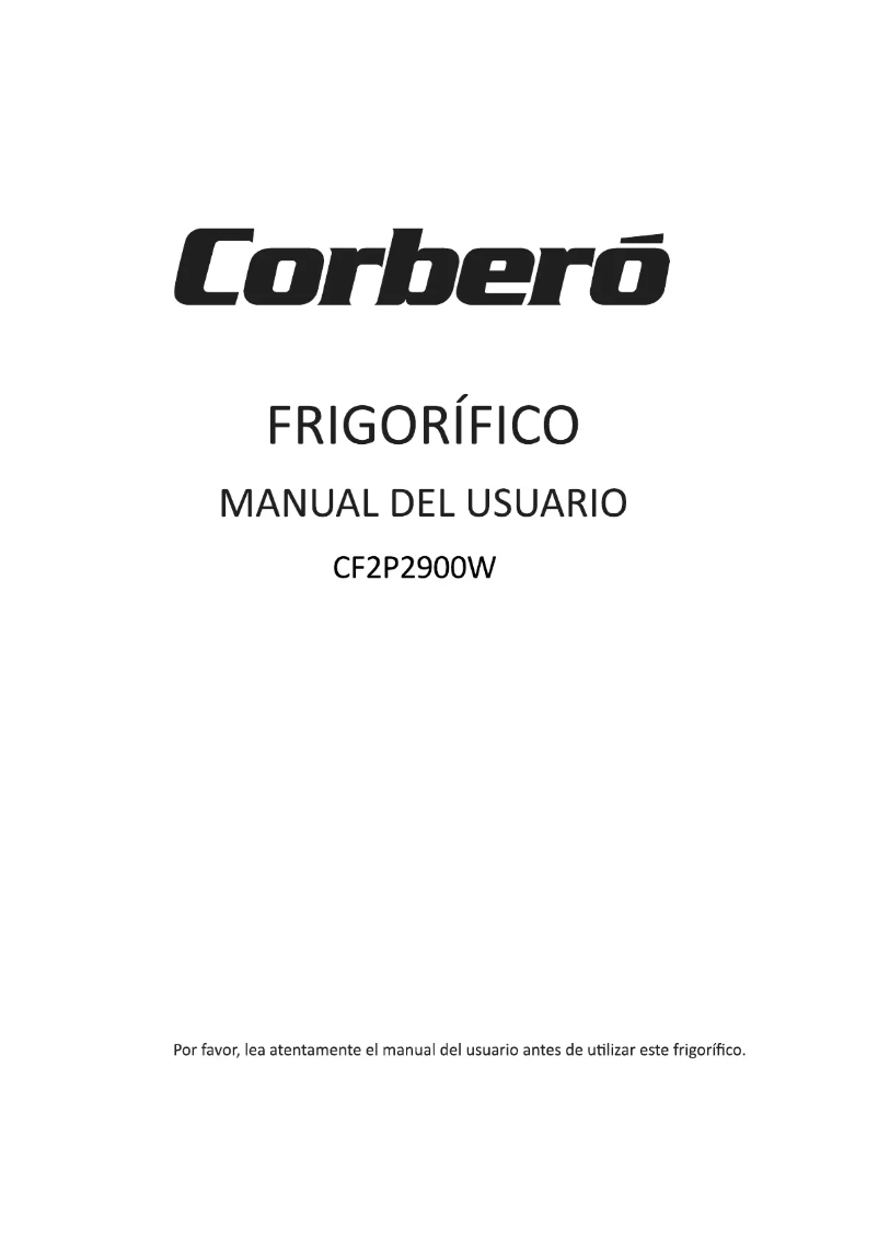 Page 1 de la notice Manuel utilisateur Corbero CF2P2900W