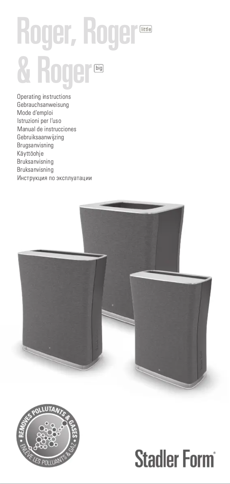 Page n°1 - Manuel utilisateur Stadler Form Roger