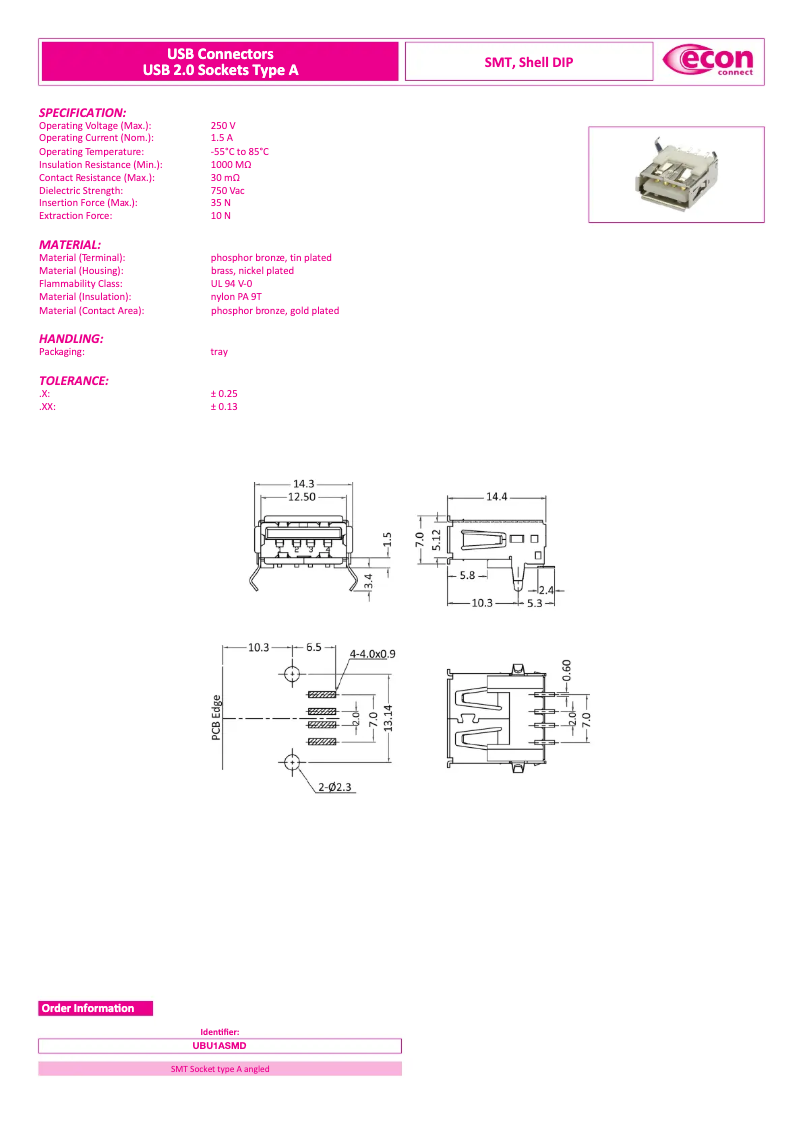 Page 1 de la notice Manuel utilisateur econ connect UBU1ASMD