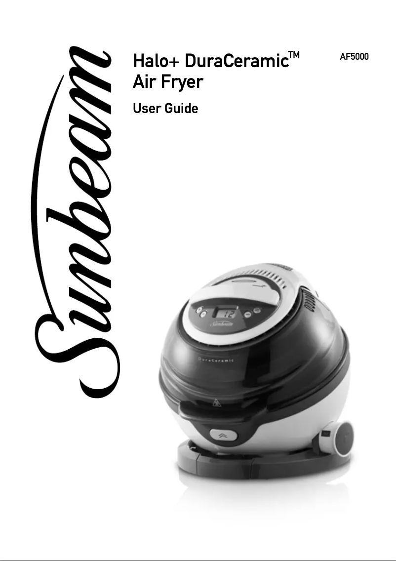 Page 1 de la notice Manuel utilisateur Sunbeam Halo+ DuraCeramic AF5000