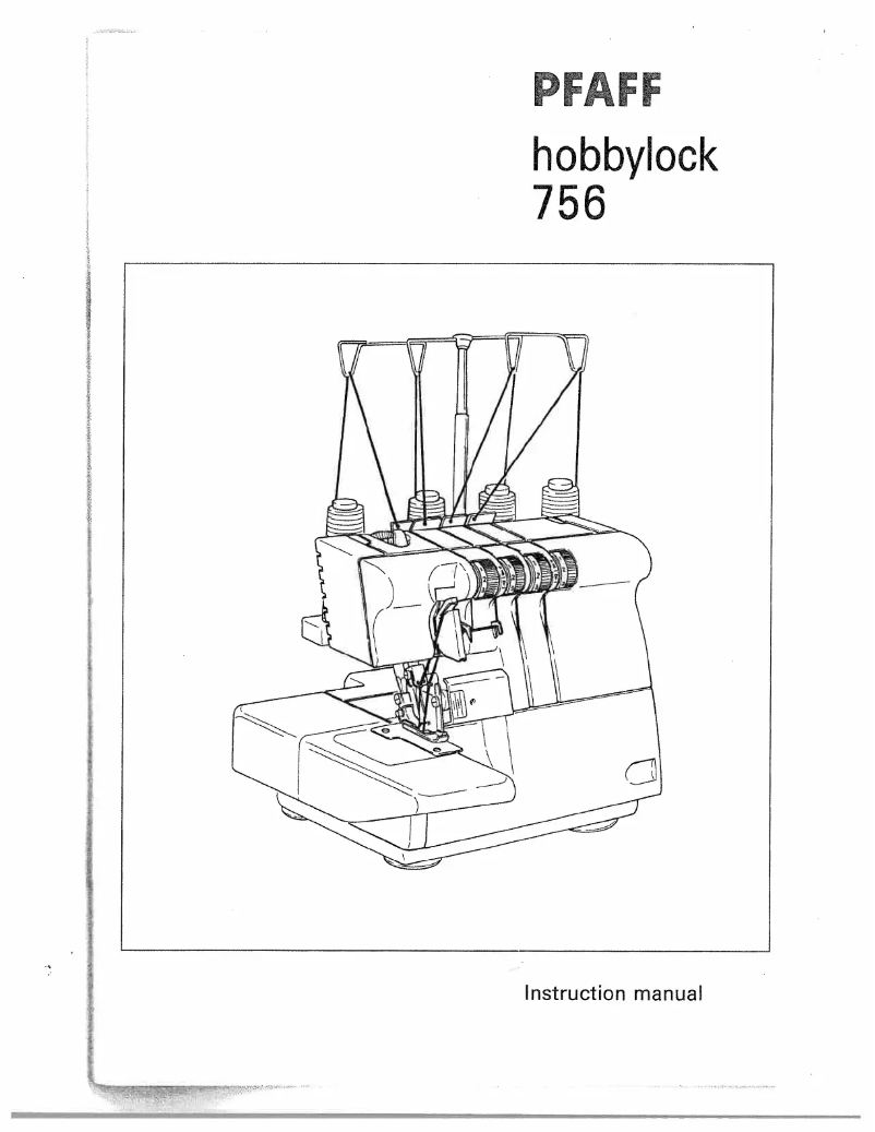 Image de la première page du manuel de l'appareil hobbylock 756