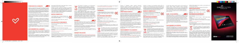 Page 1 de la notice Manuel utilisateur Energy Sistem Energy Tablet Neo 2