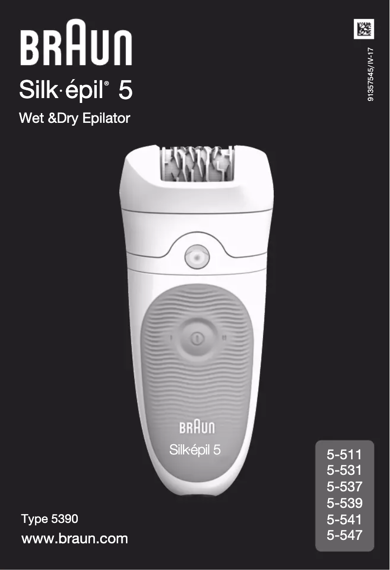 Page 1 de la notice Manuel utilisateur Braun Silk-épil 5-531