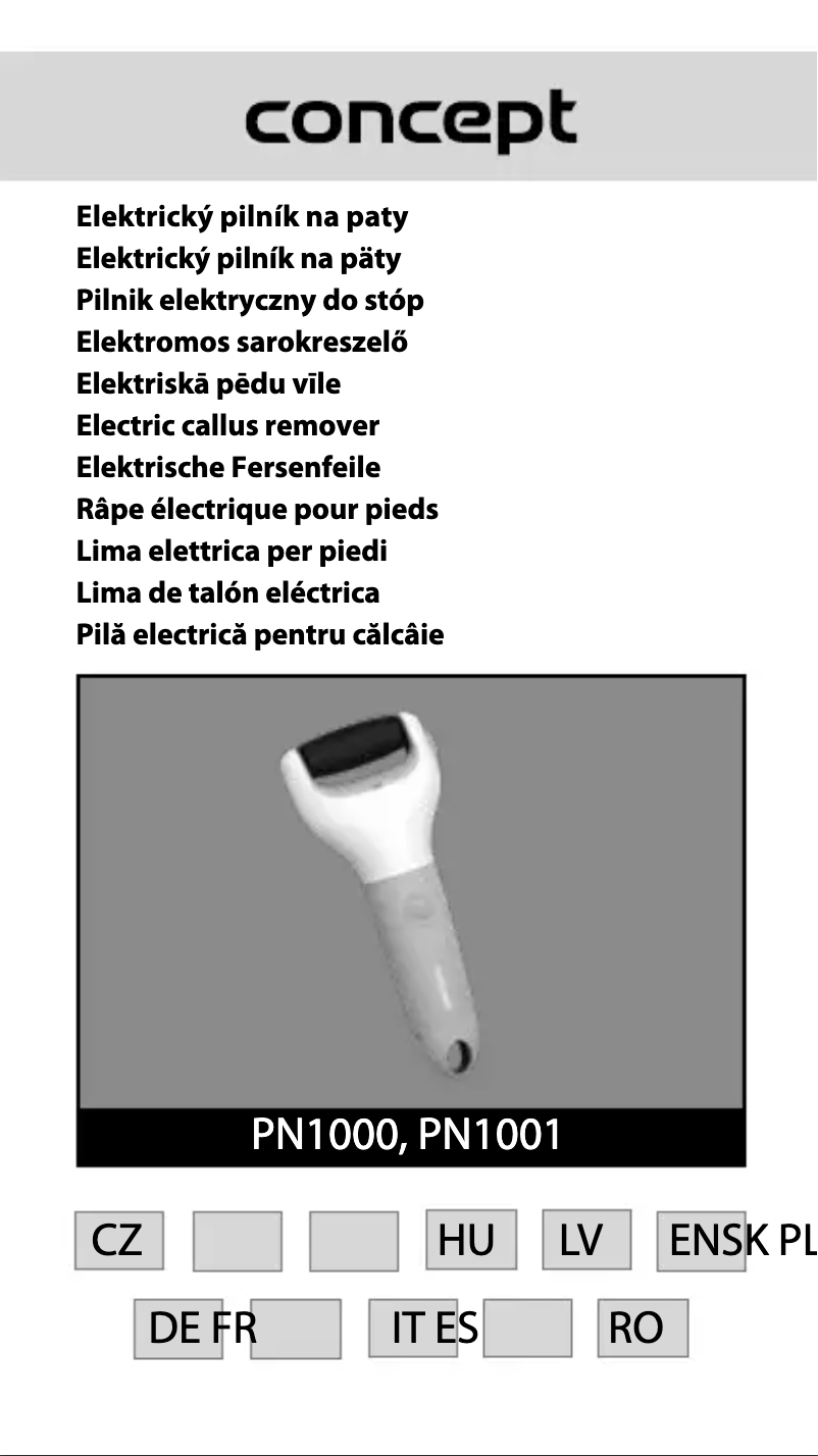 Page 1 de la notice Manuel utilisateur Concept PN1001