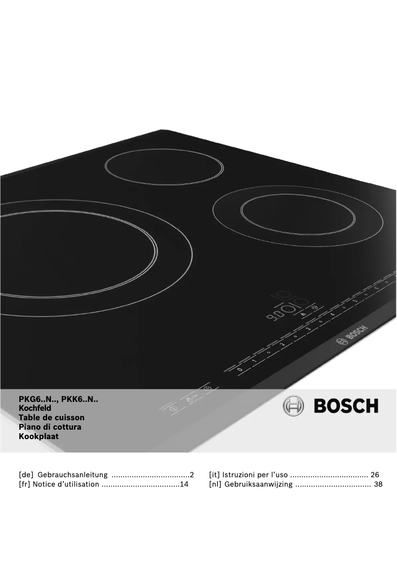 Page 1 de la notice Manuel utilisateur Bosch PKK675N24E
