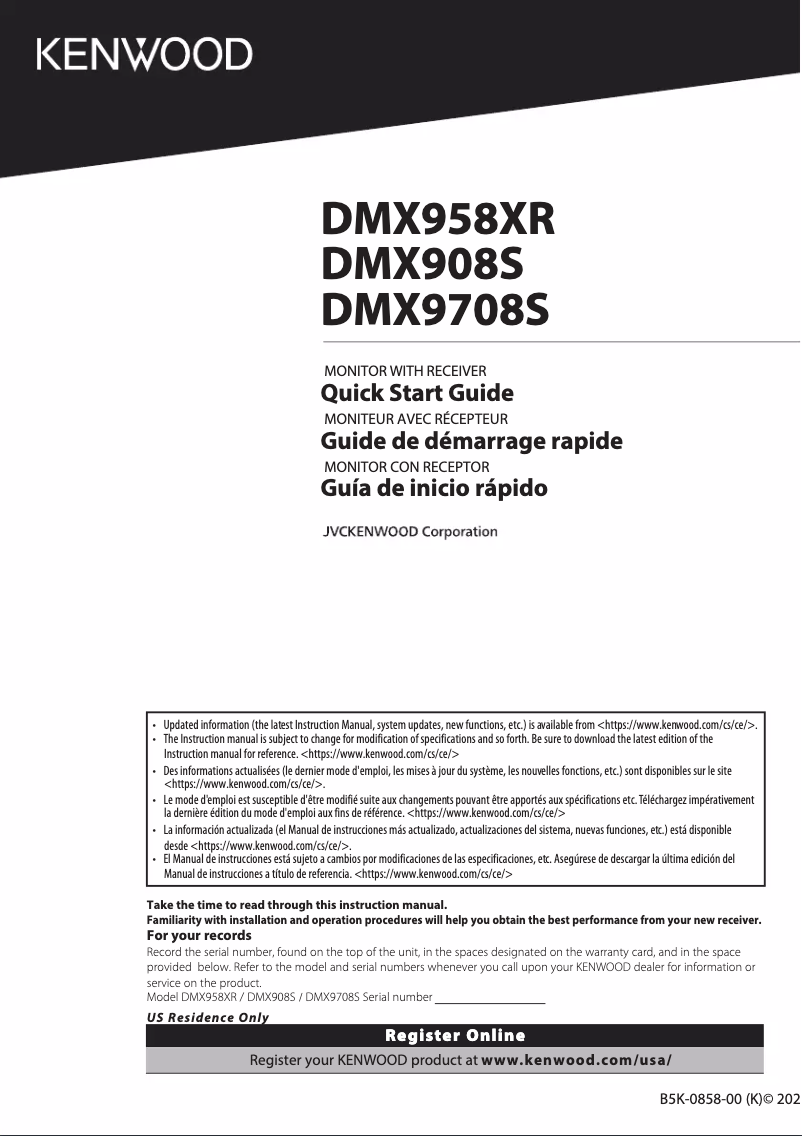 Image de la première page du manuel de l'appareil DMX908S