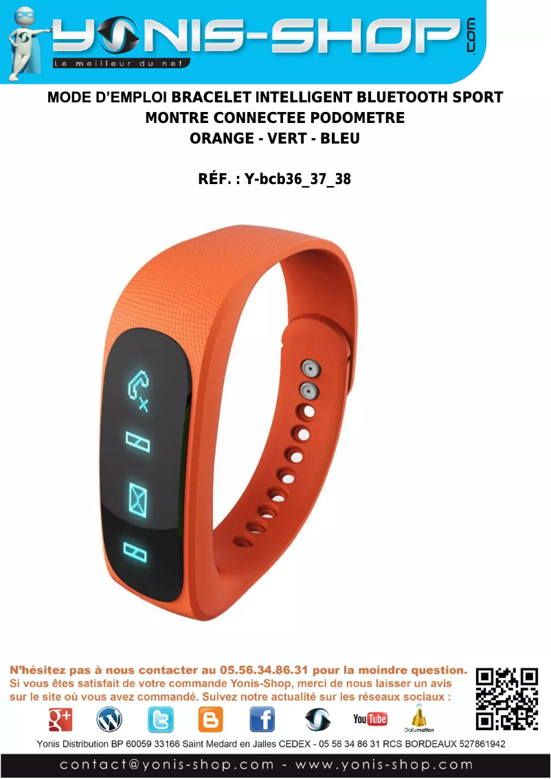 Page n°1 - Manuel utilisateur Yonis Y-BCB36