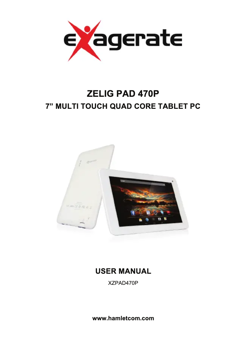 Image de la première page du manuel de l'appareil Zelig Pad XZPAD470